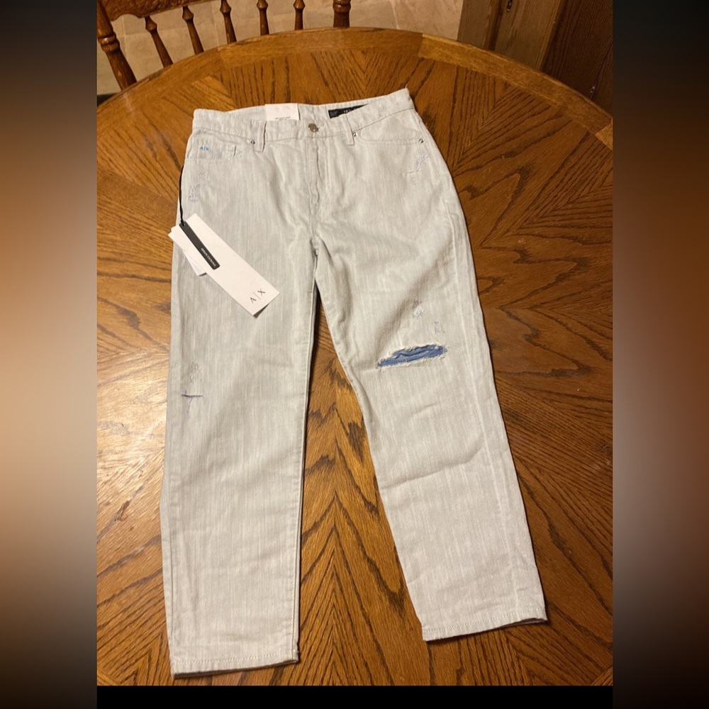Armani exchanged boyfriend jeans size 2 NWT